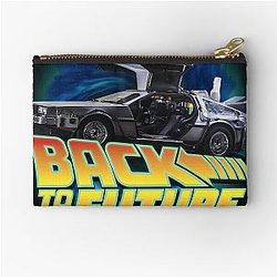 Back to the Future Movie Delorean in Time Zipper Pouch