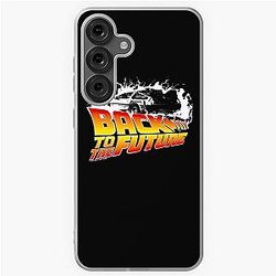 Back to the Future Delorean White Stencil Fan Art Galaxy Case