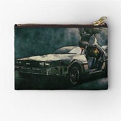 Back to the Future DeLorean Watercolour Zipper Pouch
