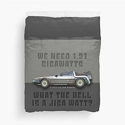 1.21 Gigawatts Back to the Future Duvet Cover