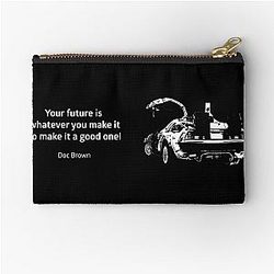 Back to the Future Doc Brown 80s poster Zipper Pouch