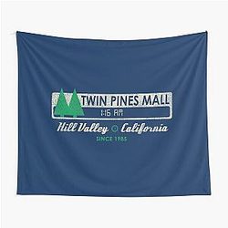 Twin Pines Mall Sign Worn Back to the Future Tapestry