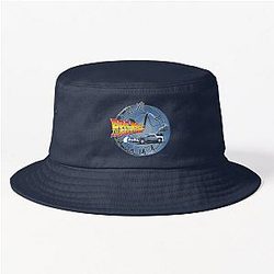Back to the Future Lightning Strikes DeLorean Net of Universal Bucket Hat