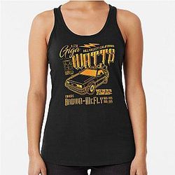 Giga Watts Garage Back to Future DeLorean Car Racerback Tank Top
