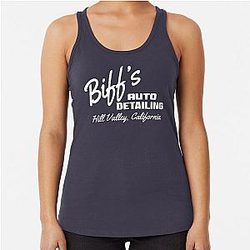 Back To The Future Biff's Auto Racerback Tank Top