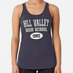 Hill Valley High School 1985 Back To The Future Racerback Tank Top