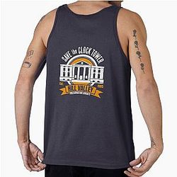 Back to the Future Saves Hill Valley Clock Tower Tank Top
