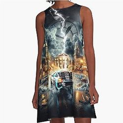 Back to the future reimagined a-line dress