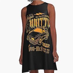 Giga Watts Garage Back to the Future DeLorean A-Line Dress