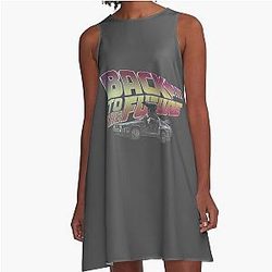 DeLorean Time Machine Back To The Future A-Line Dress