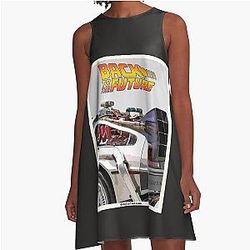 Back to the Future Delorean Vintage A-Line Dress