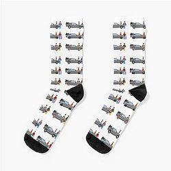 Back to the Future Deltorian Socks