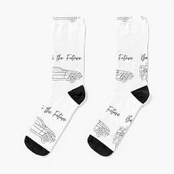 Back to the future Delorean Socks