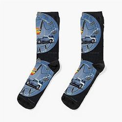Back To The Future Lightning Strikes DeLorean Socks