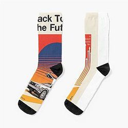 Alternative Movies Back to the Future Vintage Poster Socks