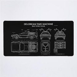 DeLorean Time Machine Back To The Future Desk Mat