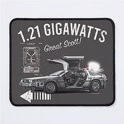 Back to the Future 1.21 Gigawatts DeLorean Mouse Pad