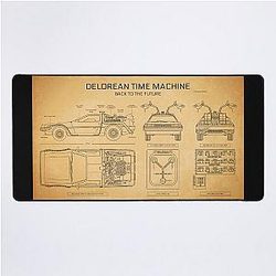 DeLorean Time Machine: Back to the Future Aged Parchment Desk Mat