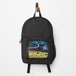 Back to the future movie. DeLorean in time backpack