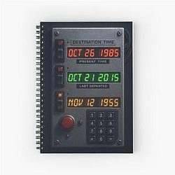 Get Back to the Future Spiral Notebook
