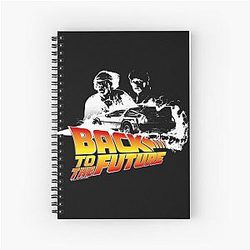 Back to the Future DeLorean Marty Doc Stencil Fan Art Spiral Notebook