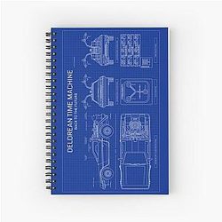 DeLorean Time Machine Back to the Future Spiral Notebook