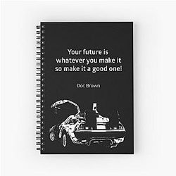 Back to the Future Doc Brown 80s poster Notebook
