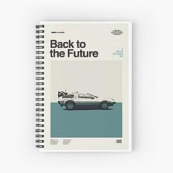 Minimalist Vintage Back to the Future Poster Spiral Notebook