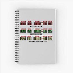 Back to the Future Delorean Time Travel Display Notebook