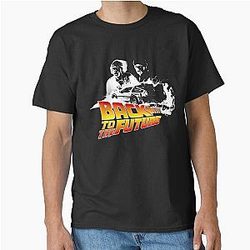 Back to Future DeLorean Marty and Doc Stencil Fan Art Classic T-Shirt