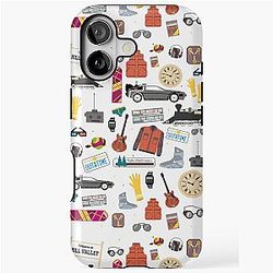 Back to the Future DeLorean Poster 80s Sci-Fi Movie Art Print iPhone Tough Case