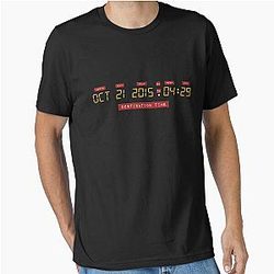 Officially Licensed Back to the Future Oct 21 2015 DeLorean Numbers Essential T-Shirt