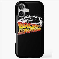 Back to the Future - DeLorean White Stencil Fan Art iPhone Case