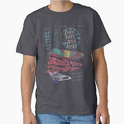 Back to the Future Delorean Hoverboard Kanji Classic T-Shirt
