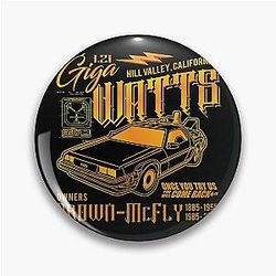 Giga Watts Garage Back to the Future DeLorean Car Pin