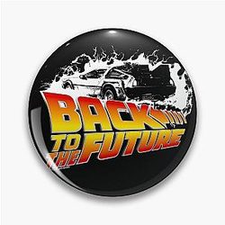 Back to Future - DeLorean Stencil Fan Art Pin