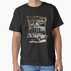 Back to the Future DeLorean Clock Tower Poster Classic T-Shirt