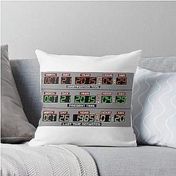 Back to the Future Time Circuits 2015 Throw Pillow