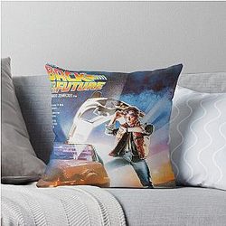 Vintage Movie Back To The Future Alternative Poster Throw Pillow