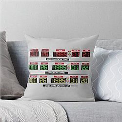 Back to the Future 2 Delorean Time Travel Throw Pillow