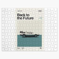 Minimalist Vintage Back To The Future Poster Jigsaw Puzzle
