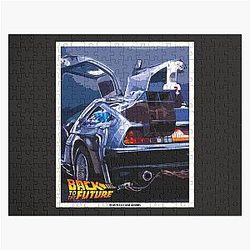 Back to the Future Delorean Retro Poster Jigsaw Puzzle