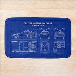 DeLorean Time Machine Back To The Future Bath Mat
