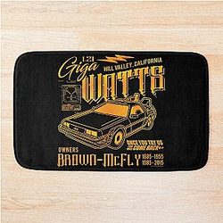Giga Watts Garage Back to the DeLorean Car Bath Mat