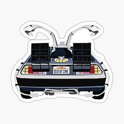 Back to the Future Delorean sticker