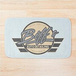 Biff's Auto Detailing. Back to the Future Movie Bath Mat
