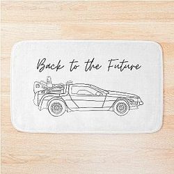 Back the Future Delorian Minimalist Bath Mat