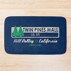 Twin Pines mall Worn sign Back to the Future Bath Mat