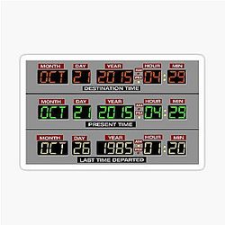 Back to the Future 2 Time Circuit 2015 Sticker