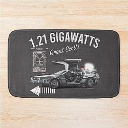 Back to Future 1.21 Gigawatts DeLorean Car (UCS LLC and Amblin) Bath Mat
